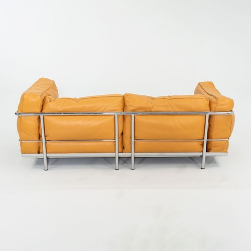 2010s Le Corbusier for Cassina LC3 Settee / Two Seat Sofa / Loveseat in Cognac - Picture 7 of 12