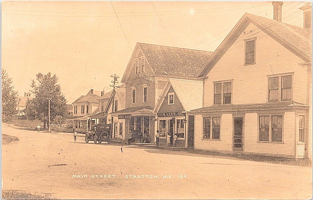 RPPC Stratton Maine Street Scene on Main Street early 1900s eBay