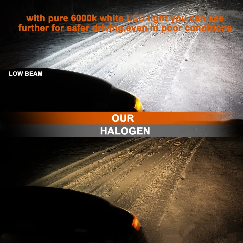 Kit de bombillas de haz alto bajo 2X faros LED para Nissan Versa 2007-2019 H4 9003 6000K Foto 2 de 4