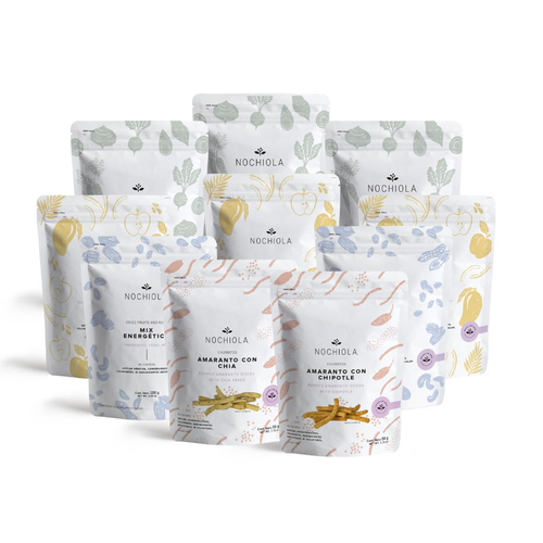 Healthy Snacks Variety Pack: Veggie Chips, Dried Fruits, Trail Mix, Amaranth Chu