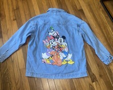 Primark Disney 100 Anniversary Limited Oversized Denim Jean Jacket Coat Size L