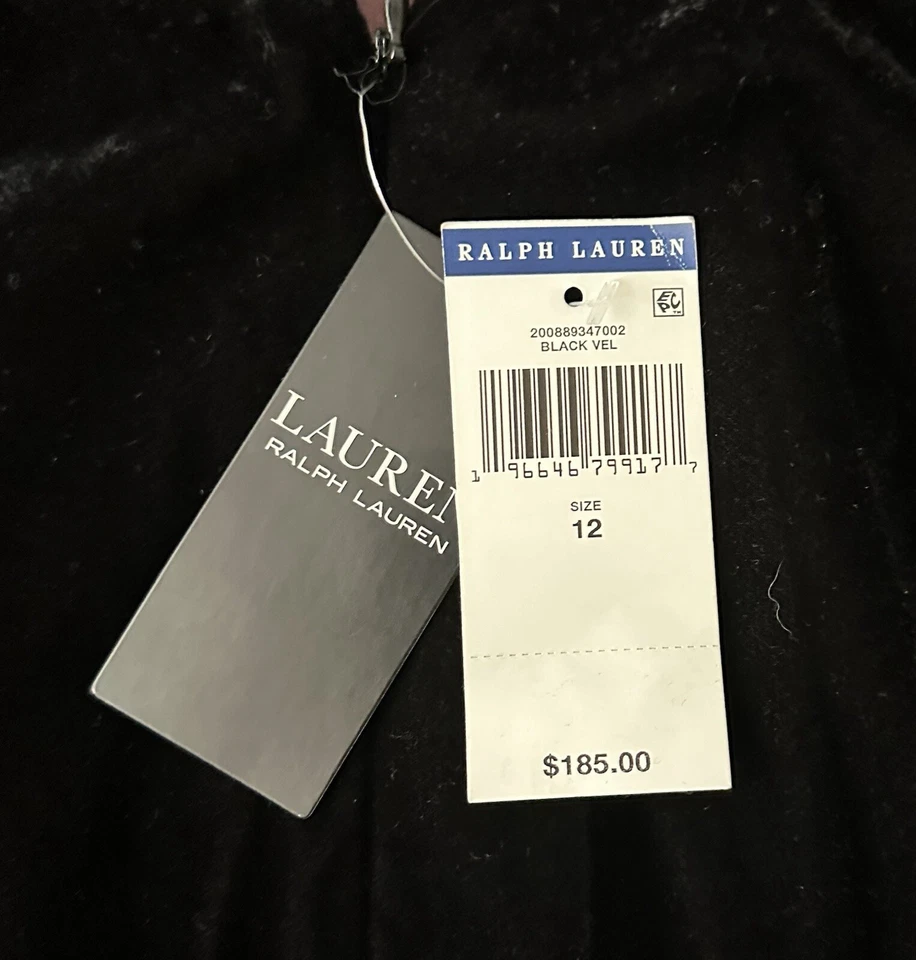 Ralph Lauren Mujeres Hasta la Rodilla Línea A Terciopelo Falda 12 $185 Academia Vacaciones Navidad Foto 3 de 4