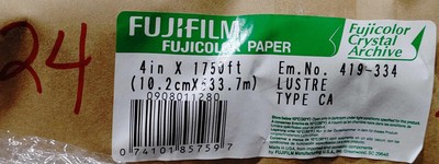 FujiFilm Fujicolor Crystal Archive Film Paper 10.2cmX533.7m 4''X1750' Lustre FUJI