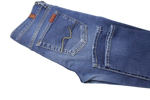 7 For All Mankind Givenevene Jeans Damen W24 Schnurrhaare Gebleichtes Denim Blau - Bild 5 von 8