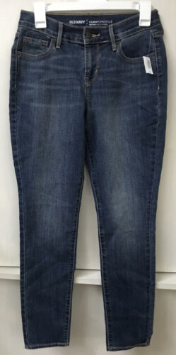 Women's Old Navy Jeans Curvy Profile Mid Rise Straight Slight Taper Size 2 S