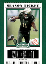 2019 Panini Contenders Draft Picks - Season Ticket #67 Marquez Valdes-Scantling