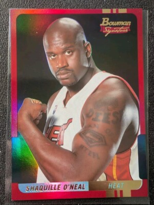 2004-05 Bowman Signature #50 Shaquille O'Neal  Red /50 NM 49/50 Heat HOF Shaq