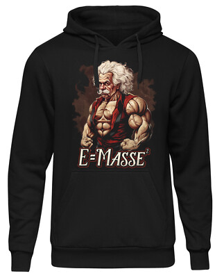 E = Masse ² Kapuzenpullover Albert Einstein Hoodie Bodybuilding GYM Fitness