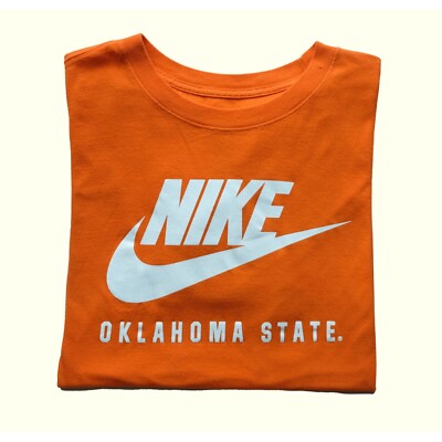 NIKE NCAA OSU OKLAHOMA STATE COWBOYS VTG Y2K UNIVERSITY ORANGE T SHIRT MENs SZ L