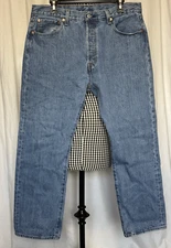 LEVI’S 501 Straight Leg Button Fly Jeans Men’s 34x28 Blue 100% Cotton 00501-0193