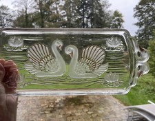 Vintage Mikasa Walther Kristall Schwan Tablett, Sammlerst&uuml;ck, West Germany, 5...