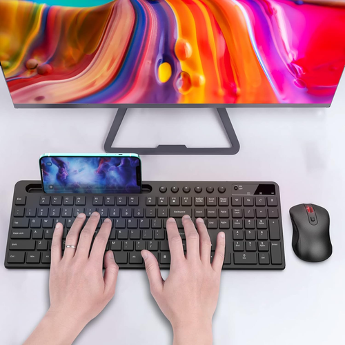 Wireless Keyboard and Mouse Combo, 2.4G Ergonomic Wireless Computer Keyboard wi - Picture 7 of 7