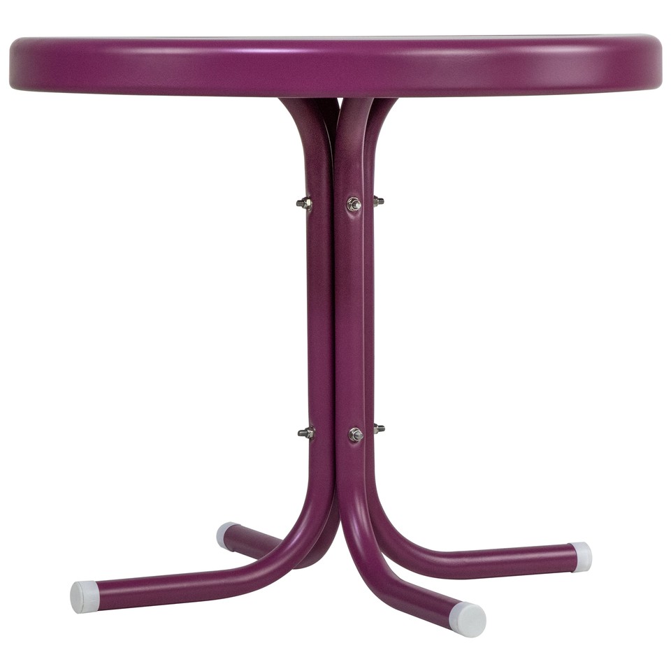 Northlight 22" Outdoor Retro Tulip Side Table, Purple eBay
