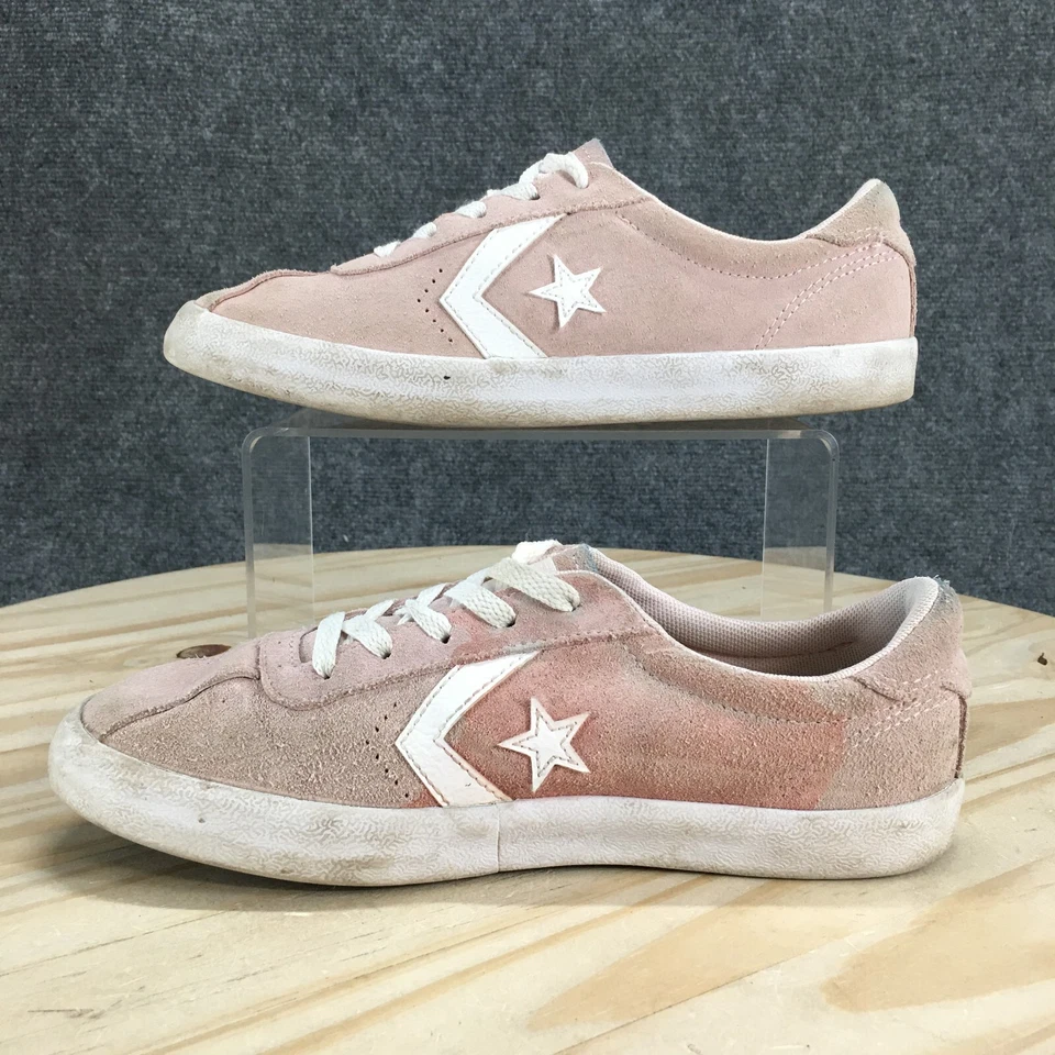 Converse Shoes Junior 4 Breakpoint Ox Sneakers Pink Leather Lace Up 658278C - Image 2 of 4