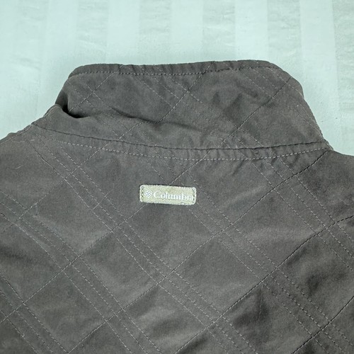 Columbia Vest Womens Size 1X Brown Quilted Fleece Full Zip Lined Lightweight - Picture 6 of 9