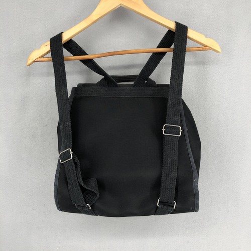 VTG Michele De Tournemire France Bag Backpack Purse Black 13 x 12" - Picture 2 of 16