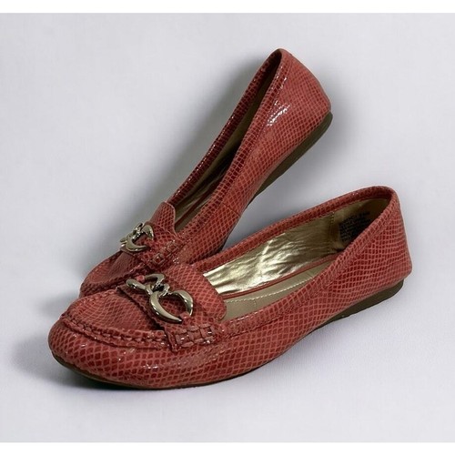 Bandolino Women's Regency Pink Buckle Work Slip Loafer Boat Flats Shoes