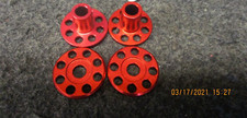 Yamaha YZ250 2010 DOCWOB red alloy rear silencer top hat washer fixing kit