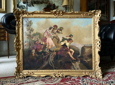 GENRE ÖL PORTRAIT GEMÄLDE Nach Jean-Baptiste Joseph Pater (1695-1736) Französisch