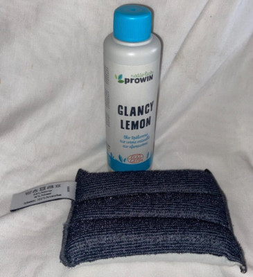 prowin GLANCY LEMON 250 ml + Reinigungsschwamm TRIPLE grau, neu