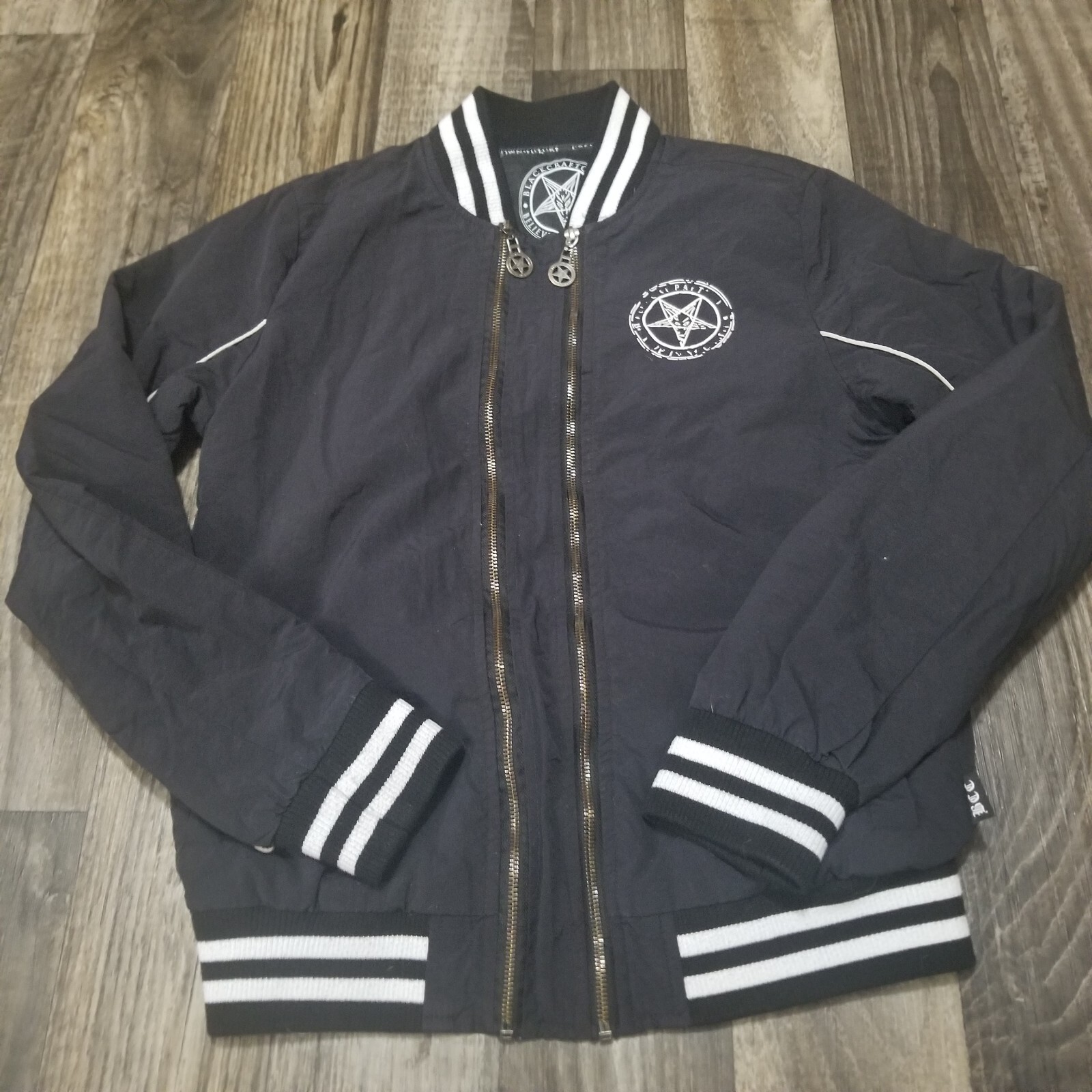 Black Craft Cult Black Bomber Jacket Hot Topic Size Small