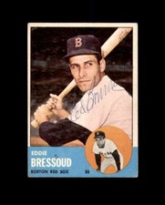 Eddie Bressoud Hand Signed 1963 Topps Boston Red Sox Autograph