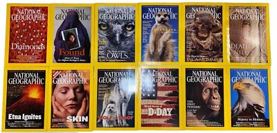 National Geographic 2002 Englisch komplette Sammlung 1-12 Zeitschrift Hefte Maps