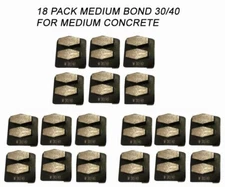 18-Pack!Husqvarna-Compatible Diamond Grinding Disc Medium-Soft Surface,Grit30/40