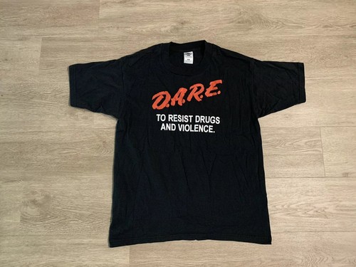 Vintage Dare T Shirt Men Large Black 