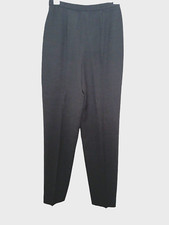 Giorgio Armani Dress Pants Womens Black Pin Stripe Tapered Leg Mid Rise size 2