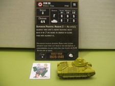  Axis  Allies Miniatures EARLY WAR FCM 36 with card 7/50 