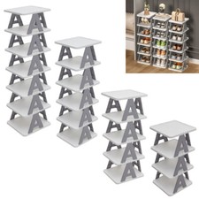 Vertical Shoe Storage Rack Cabinet Footwear Organizer Narrow Organiser Shelves