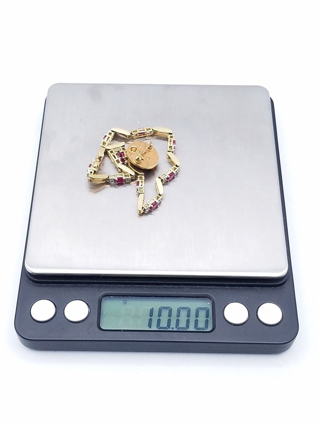 10k Yellow Gold Bracelet & Pin 10g eBay