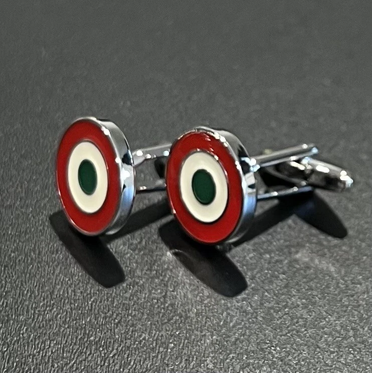 Gemelos Bullseye para hombre regalo de cumpleaños tres colores anillos gemelos objetivo Foto 2 de 4