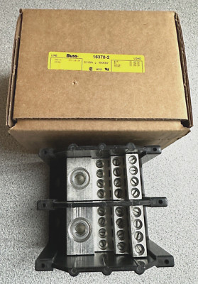 NEW Bussmann 16370-2 Power Distribution Block, 310A, 2P, 12P Secondary, 600V