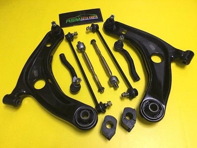 LSAILON 8-Piece Front Suspension Kit For Toyota Yaris 2007-2012 - Control Arms, Tie Rods, Sway Bar Links