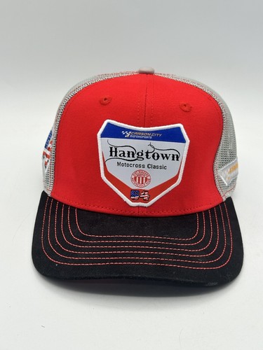Hangtown Motocross Classic Red SnapBack Truckers Hat With Black Bill - Picture 9 of 10