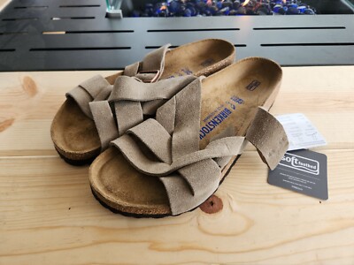 NWT Birkenstock  Lugano Soft Footbed Suede Leather Taupe Sandals Men’s Sz 44/11 Lugano Soft Footbed Suede Leather in Color Taupe  main image 3