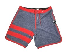 Hurley Boardshorts SZ 36 Men's 20" Phantom One and Only Board Shorts Red Blue
