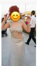 Sexy silver maxi dress evening dress UK SIZE 14