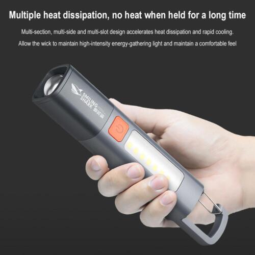 Super Bright LED Tactical Flashlight Zoomable Rechargeable USB Adjustable B`.