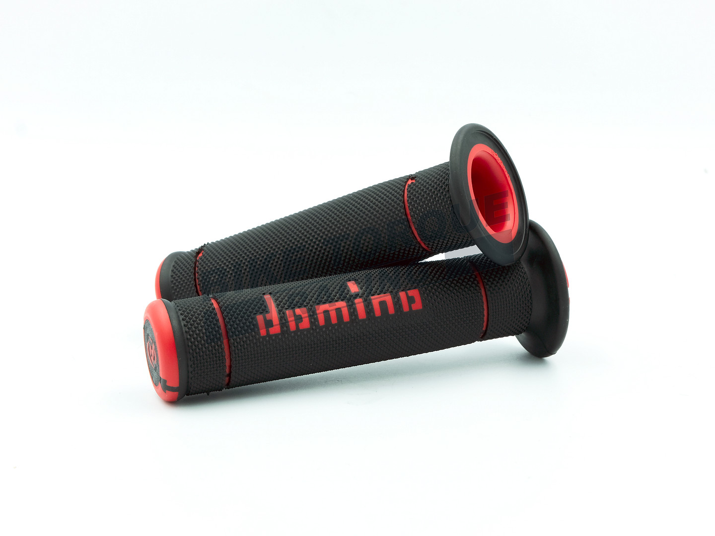Genuine Domino A240 Black & Red Grips for Laverda Bikes