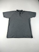 DKNY Polo Shirt Men's XL Gray Minimalist Classiccore Normcore Preppy Retro Y2K