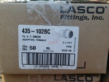 50 - 3/4" x 1'' Female Adapter Schedule 40 PVC Lasco S X FIPT FREE SHIPPING