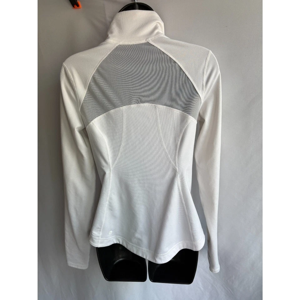 Chaqueta Zella Blanca Entrenamiento Cremallera Completa Talla S Ventilada Yoga Pilates Entrenamiento Foto 4 de 4