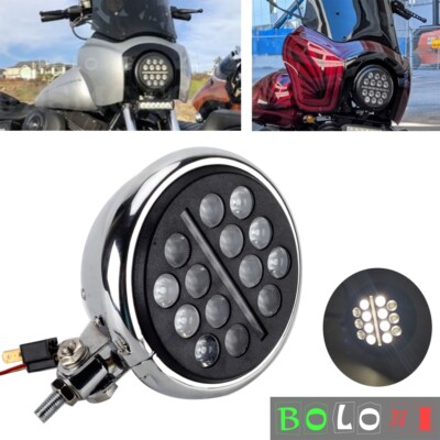 5.75'' LED Club style Motorcycle Headlight For Harley Dyna Sporster Softail FXBB