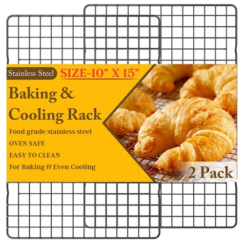 2PCS Cooling Racks for Cooking and Baking  10 x 15Heavy Duty Stainless Ste