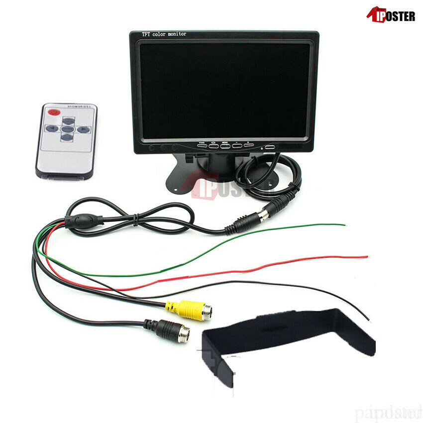 Rear View System 7 inch Car Monitor Backup Camera 4PIN Heavy Duty 12-24v Caravan