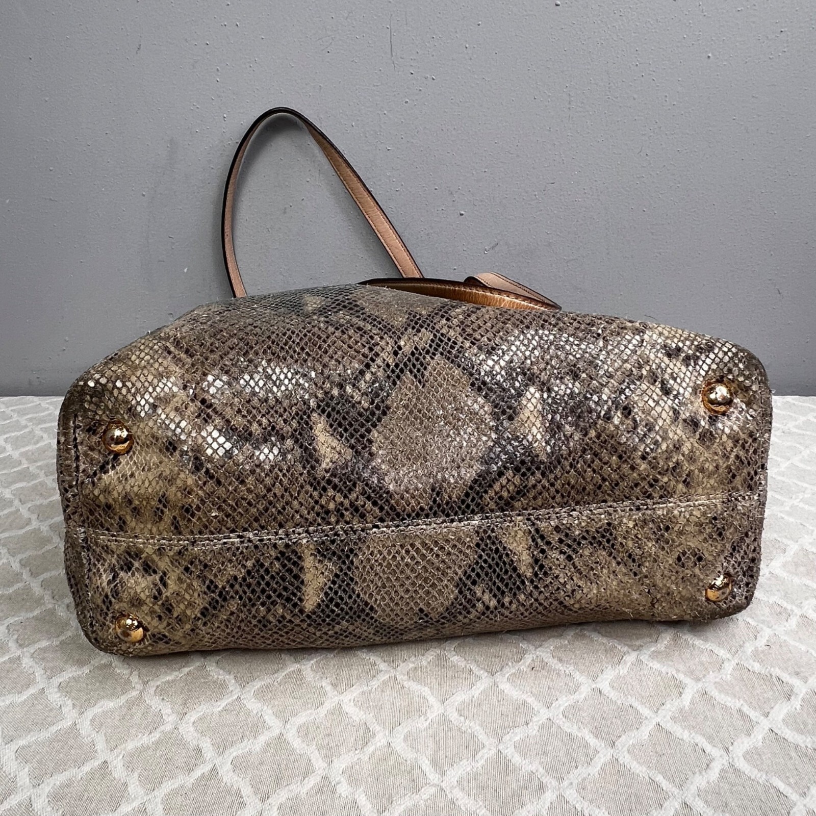 Michael Kors Python Effect Bag Tote Embossed Leat… - image 13