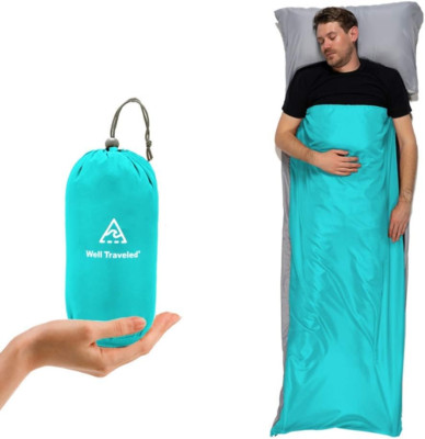 Sleeping Bag Liner, Lightweight Adult Sleeping Sheet for Hiking, Backpacking and